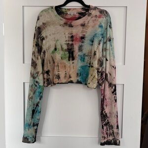 Multicolor Tie-Dye Women's Crop Top